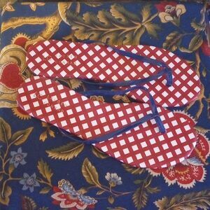 COPY - NWT LC Lauren Conrad Red White &Blue Leather Sandals!*